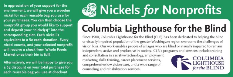 Nickels with Nonprofits & Whole Foods Support CLB